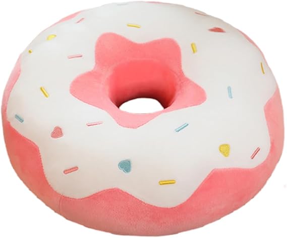 Round Donut Pillow 15 Inch Soft Plush Decor Cushion