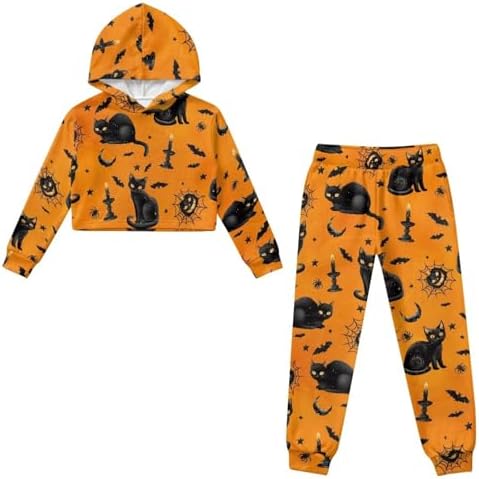 Kids Girls Sweatsuit Lounge Sets Long Sleeve Hoodies 2 Pieces Sweatshirts and Sweatpant Fall Winter Outfits