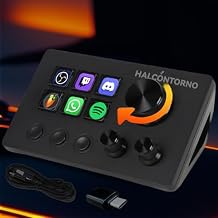 Stream Dock - Mirabox Steamdeck for PC Mac, Wired Live Streaming Controller for Content Creators Gamers, Programmable Macro Keyboard, Gaming Setup Accessories (N3E with 3 Knobs)