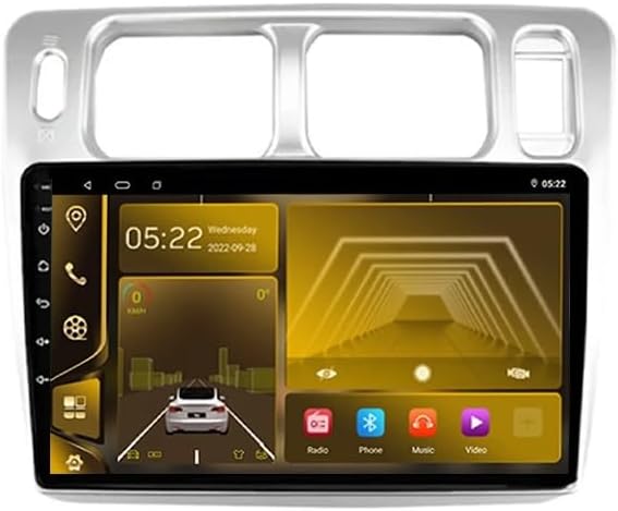 Android 9 Inch Touchscreen Car Radio Stereo for Mitsubishi Pajero iO 1998-2007 with Carplay Android Auto GPS Navigation with BT 4G/WiFi USB Mirror Link FM Auto Parts(6+128G)