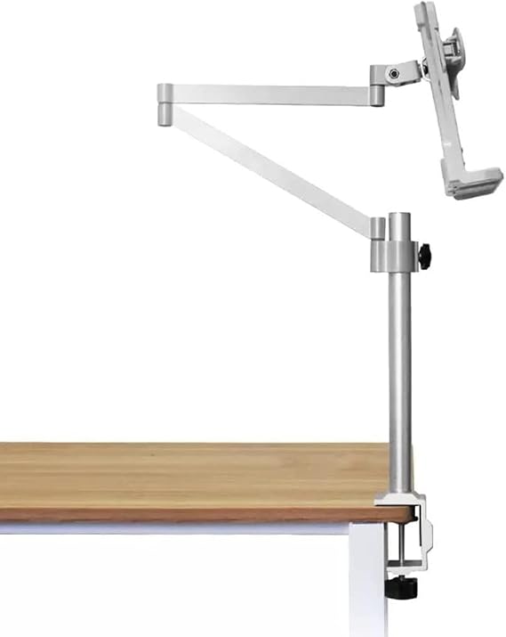 COYEUX Desktop Book Holder, Height Adjustable Book Stand with Clamp and Hands Free, for Reading, Laptop Stand for Desk, Table Side Design