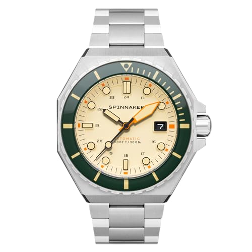 Spinnaker Mens 44mm Dumas Automatic 3 Hands Watch with Solid Stainless Steel Bracelet SP-5081