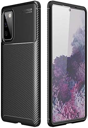 Spia Samsung Galaxy S20 FE ile uyumlu Kılıf Siyah Karbon Silikon Orijinal Esnek İnce Geliştirilmiş Dayanıklı Darbe Karşıtı Koruyucu Yeni Nesil Tasarım (Samsung Galaxy S20 FE, Siyah)