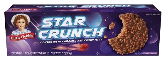 Little Debbie Star Crunch Cookies 13oz box, 12 per box (4 boxes)