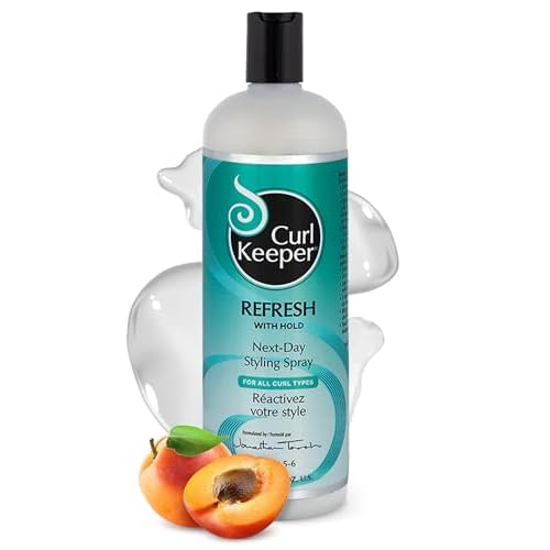 Curl Keeper Refresh Hair Styling Spray - Lightweight Water-Based Anti-Frizz Spray with Hold for Wavy & Curly Styles in Humidity & All Weather Conditions, 33.8 Fl Oz