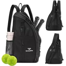 Pickleball Bag for Women Men Pickle Ball Backpack,Adjustable Sling Bag/Backpack for Tennis & Pickleball