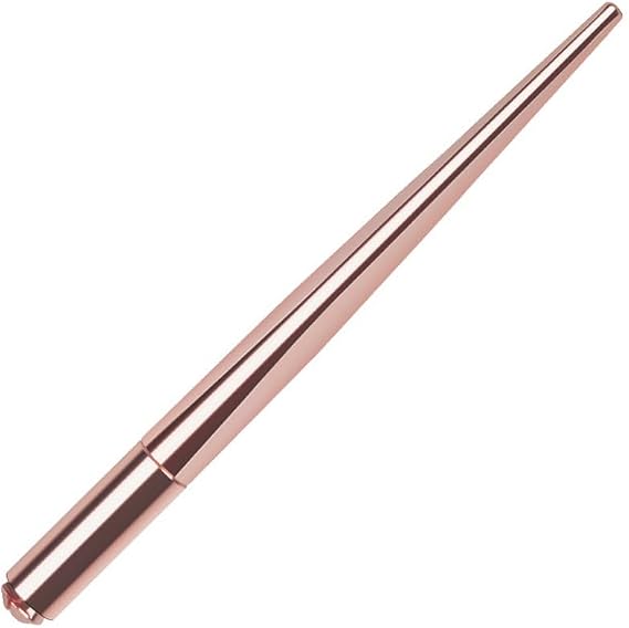 Manual Microblading Pen, Eyebrow Pens Microblade Supplies, Semi Permanent Makeup Tool, Whole Copper Hand Tools,Microblading Heavy Manual Pen for Eyebrows Eyeliner Lips Makeup (Golden Rose)
