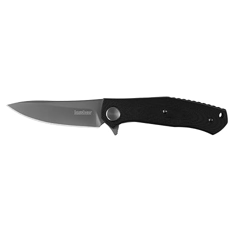 Kershaw 4020X Concierge Folding Knife-Clam Pack, Gray 3.25" Blade G10 Handle, Ball Bearing Opening with Flipper Clam