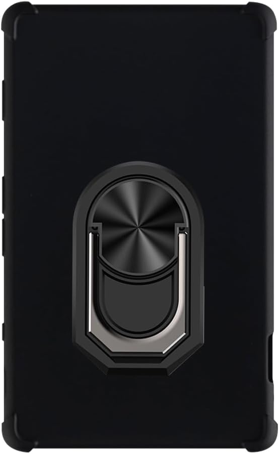 Case and Ring Holder for Xteink X4 - Black+Black | 4.3 2-in-1 Bundle Combo Set Includes Shockproof Bumper Cover + Adhesive Finger Ring Stand