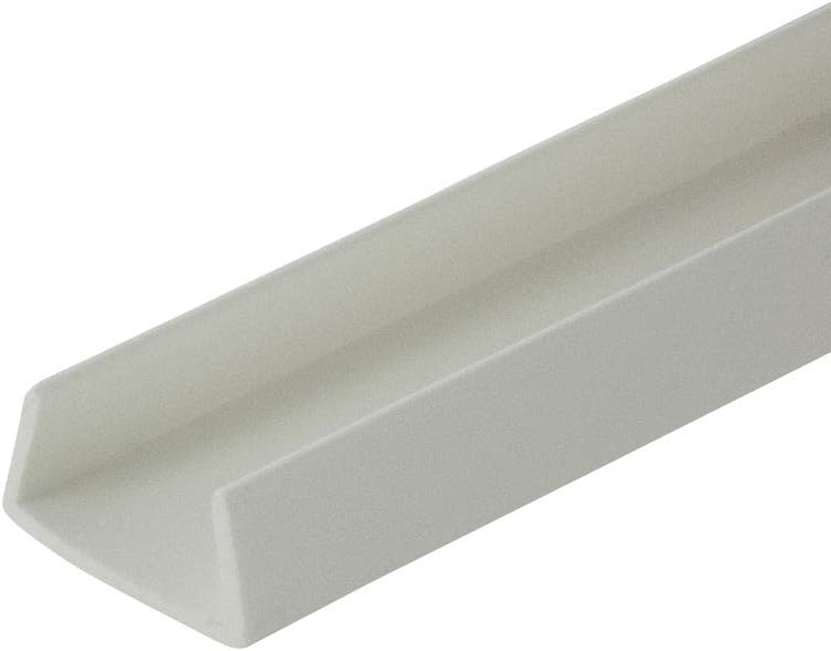 Outwater Plastics White 5/8'' Styrene Plastic U-Channel/C-Channel 36 Inch Lengths (Pack of 4)
