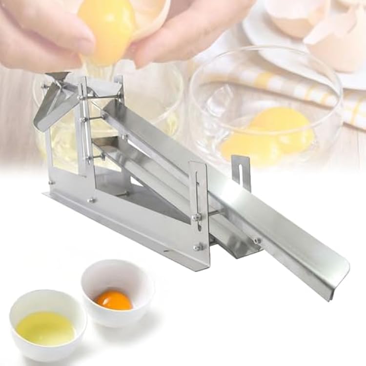 Chicken Yolk Protein Separator, 2mm Thickness 304 Stainless Steel Separation Machine, 500-800 PcsH Output Commercial Egg Liquid Filter, Adjustable Height, for Restaurant, Canteen, Cake Shop, Home