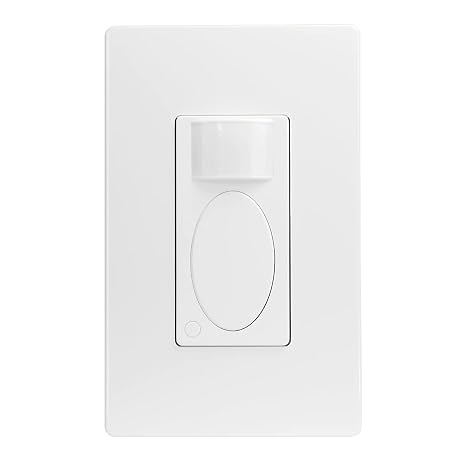 PIR Motion Sensor Light Switch,Occupancy Sensor Switch | 5Amp | Sigle-Pole | No Neutral Required, Operable Without Ground Wire,PC Fireproof,UL Listed