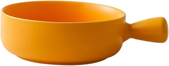 Fruit Bowls Cereal Multi-Coloured Matt Ceramic 550ML Pasta Bowl for Ice Cream Snack Dip Fruit Pudding Desert Vegetable(Yellow)