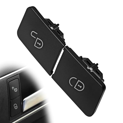 Driver Side Door Lock Switch Button Covers Compatible with Mercedes Benz C-C200 C300 C350 C220 C230 C250 C280, E-Class W212 E300 400 E500, B-Class W246 Door Lock Unlock Control Button Right Side