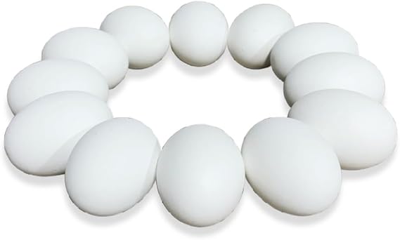 EggMazing Pack of 12 White Wooden Eggs for Egg Decorators - Easter Craft