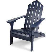 Christopher Knight Home Cara Outdoor Foldable Acacia Wood Adirondack Chair, Blue Finish