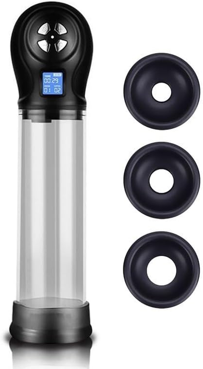 Vacuum Pump Rechargeable Stretching Machine, Strength 6 Suction Silicone Pocket Extend Pump, Air Pressure Effective Physical Training Pump Bigger X5JU3