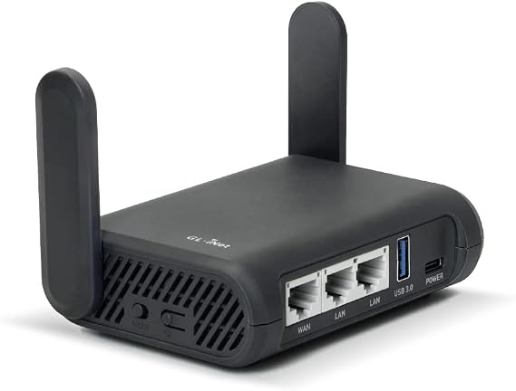 GL.iNet GL-A1300 (Slate Plus) Wireless VPN Travel Router–Easy to Setup Connect to Hotel WiFi&Captive Portal Phone Tethering Range Extender Assess Point Pocket-Sized Open Source NAS