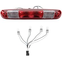 Dasbecan GM25890530 Red Rear Center High Mount Brake Light Compatible with GMC Sierra Chevy silverado 1500 2500 HD 3500 HD 2007-2014 Replace 923-247 25890530 Led Red Housing 3rd Tail Brake Lamp