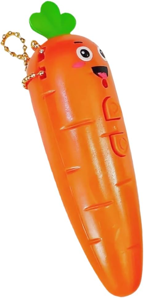 Kids Carrot Recorder Toy Ballpoint Pen Writing Tool with 20s Playback Feature for Children Learning (Only recording, not writing)