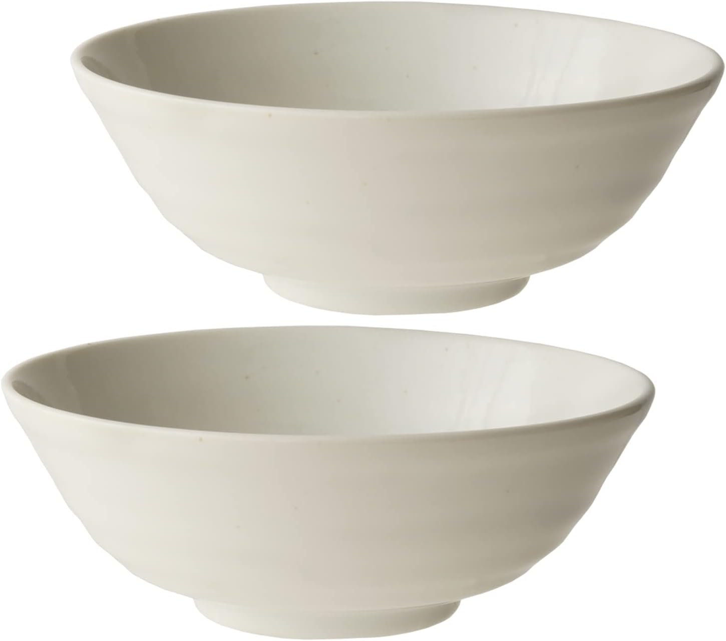 Dolce duo DAM-318 Ramen Bowl, 2 Pieces, Stylish Donburi, Mino Yaki, Noodle Bowl, Plain Dishes Boxed, Diameter 7.9 inches 20 cm, Height 4.1 inches 10.5 cm, Microwave and Dishwasher Safe