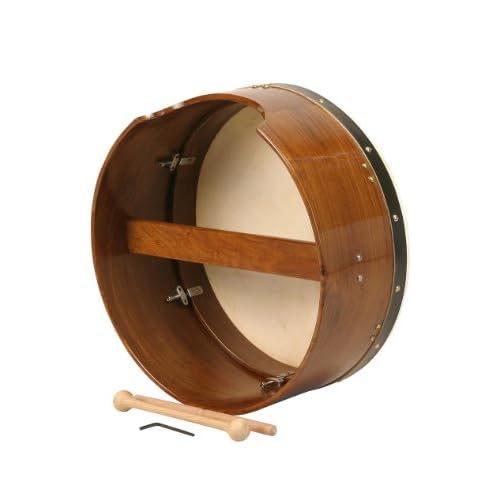 Roosebeck BTD6D Inside Tunable Bodhran with Single Removable Bar, 16 x 7 Inches