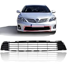 Front Center Bumper Lower Grille Corolla Black Direct Insert Replacement Grill Compatible with Toyota Corolla Sedan 4-Door 2011-2013 5311202280 TO1036125