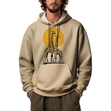 QANSI Mens Animal Print Hoodie Pullover Long Sleeve Unisex Graphic Sweatshirts Hoodies Casual Fall Novelty Streetwear Top