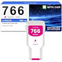 766 Magenta Ink Cartridge 300ml with Chip Replacement for HP 766 P2V90A Ink for DesignJet XL 3600 Printer, 1-Pack 766 Cartridge