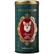 The Republic of Tea Bridgerton Newton Ginger Biscuit Tea, 36 Tea Bags, Caffeine-Free