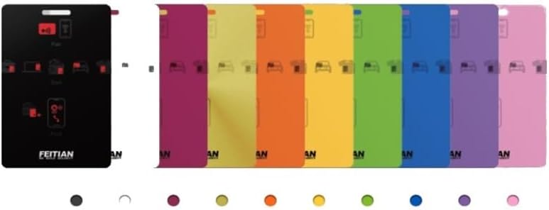 FEITIAN SlimTag - Bluetooth Location Tracker - Up to 300 Feet Range - Built in Battery - Credit Card Form Factor - Waterproof - Works with Apple Find My - iOS Compatible Pink