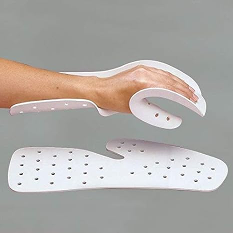 Rolyan Perforated Functional Position Splint, Ezeform - Perforated 1/8" (3.2mm), Small 3/PK, Preformed, Low-Temperature Thermoplastic Splint, Maximum Airflow, Hypertonic Hands, Inflamed Joints