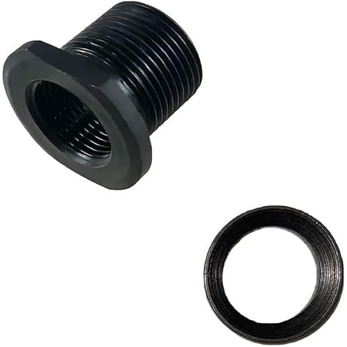 Thread Protector, 12x28 to 58x24 Thread Adapter with Crush Washer All Alloy Steel Black Oxide Finish black-1p c s