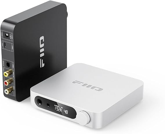 FiiO K11 DSD256 1400 W dengeli masaüstü kulaklık, DAC ve amplifikatör 384 kHz/24 bit ev sesi/PC için 6,35 mm/4,4 mm/RCA/koaksiyel/optik (gümüş)