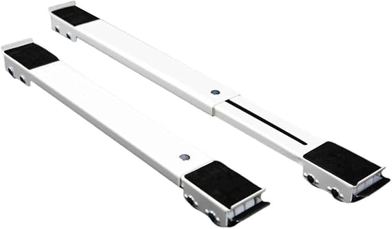 Appliance Rollers Heavy Duty, Furniture Washing Machine Dolly, Refrigerator Stand, for Drum Washing Machine and Refrigerator, Upgrade White