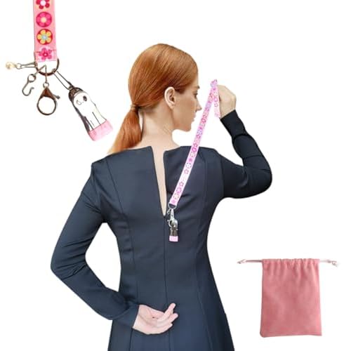 Sexyppl Zipper Helper Pull for Dresses,Dress Zipper Helper with 3 Different Types Hook,Zipper Helper for Dresses Invisible Zippers,Zipper Helper for BootsPink, XL240320