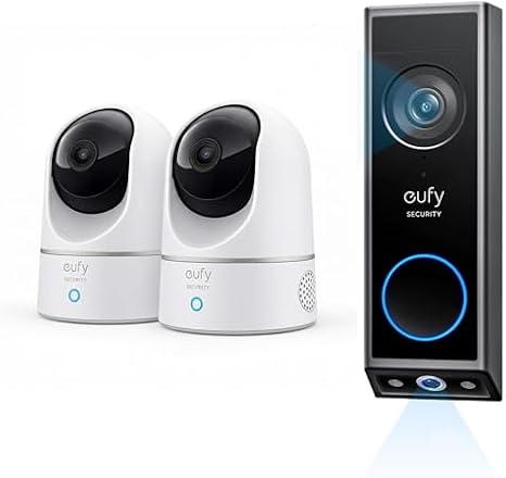 eufy Security Indoor Cam E220 2 Packs & Video Doorbell E340(Bundle)