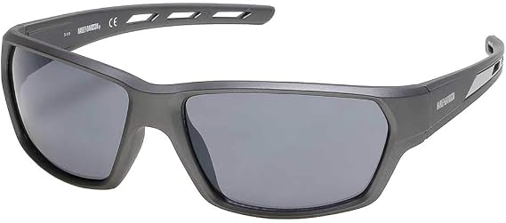 Harley-Davidson Men's Rectangular Sunglasses Gray Smoke Mirror
