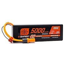 Spektrum 7.4V 5000mAh 2S 100C Smart G2 Hardcase LiPo Battery: IC5, SPMX52S100H5,Multi