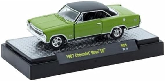 M2 Machines 32600-R85 24-78 1:64 Scale Detroit Muscle Green 1967 Chevy Nova SS