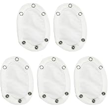 5 Pcs White Universal Baby Jumpsuit Diaper Infant Romper Length Extender Bodysuit Snap Button Extended Diaper for Triangle Crotch Clothing Romper Lengthen Extend