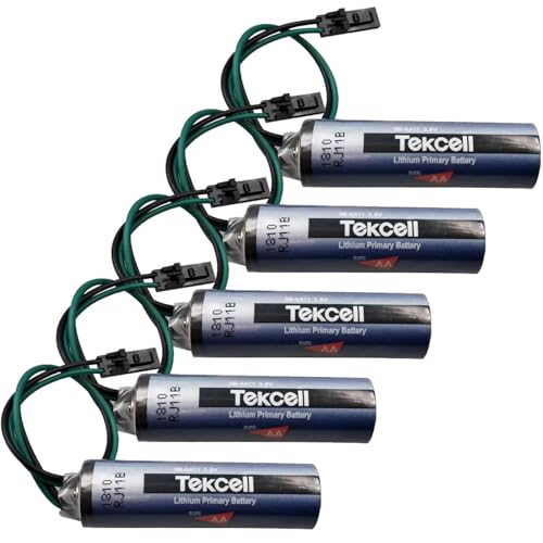 5PcsSet 3.6V SB-AA11 AA Lithium Battery 2400mAh for Tekcell SB-AA11 Battery with Black Plug