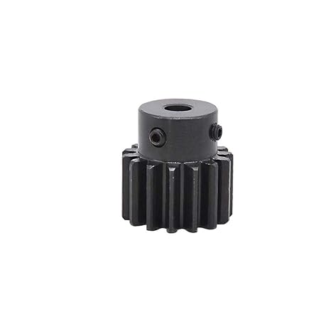 2Mod 17T Steel Pinion Gear 2M17T Motor Spur Gear with Step Bore 8mm Pitch 6.28mm Outer Dia 38mm (Bore 8mm)
