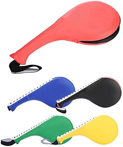 Taekwondo Kick Pad, High Dense Sponge Double Clapper Kicking Pad Striking Pad TKD Kicking Targets Training Paddles with Wrist Strap for Karate Taekwondo Kickboxing Training
