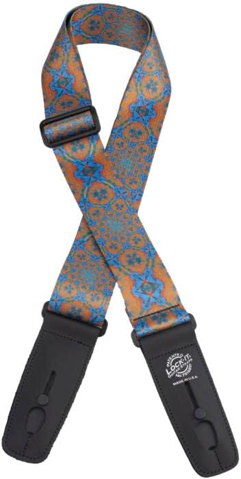 Lock-It 2" Poly Plush Locking Guitar Strap Psychedelic #1