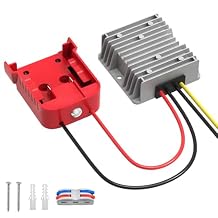 Kzreect DC 18V to 12V Step-Down Converter Compatible with Milwaukee 18V Battery, Over-Discharge Protection, DC 12V 20A 240W Buck Converter Voltage Regulator with Switch for Golf Cart RC Car Truck DIY