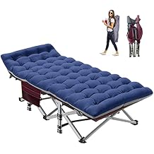 Barbella Folding Camping Cot, Folding Cot Camping Cots for Adults, Portable Sleeping Cot with Mattress Foldable Outdoor Bed Camp Cots Guest Bed with Carry Bag for Home, Office & Outdoor Use