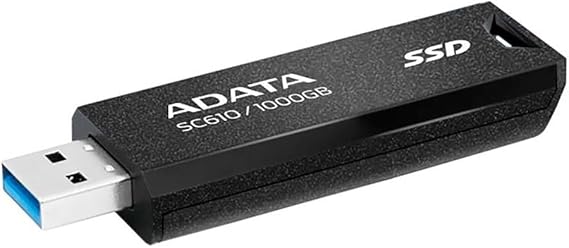 ADATA SC610 External SSD 1TB USB 3.2 Gen2 Black, (SC610-1000G-CBK/RD)