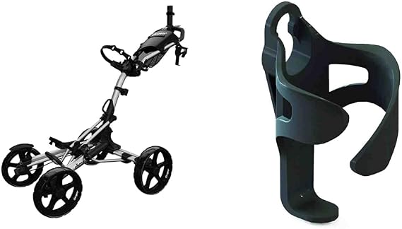 Clicgear Golf Trolley Clicgear 8.0+ Unisex Silver/Black UK One Size Golf Bag with Cup Holder XL Golfer