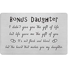 FALOGIJE Stepdaughter Gifts from Stepmom Stepdad, Daughter In Law Birthday Card, Step Daughter Proposal Gifts, Daughter In Law Wedding Gift, Christmas